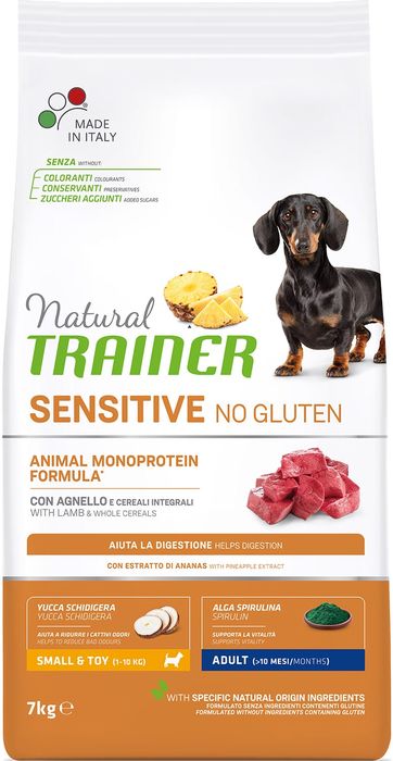 Trainer Natural корм для взрослых собак мелких пород, с чувствительным пищеварением, ягненок (800 г)
Trainer Natural корм для взрослых собак мелких пород, с чувствительным пищеварением, ягненок (800 г)