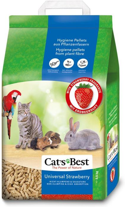 Cat's Best Universal древесный впитывающий наполнитель, ароматизированный, клубника (5,5 кг)
Cat's Best Universal древесный впитывающий наполнитель, ароматизированный, клубника (5,5 кг)