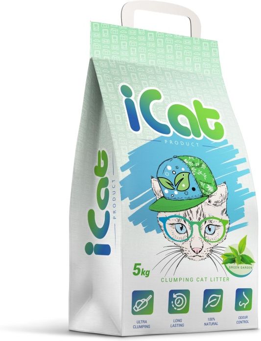 iCat комкующийся наполнитель для кошачьих туалетов, с ароматом зеленого сада (5 кг)
iCat комкующийся наполнитель для кошачьих туалетов, с ароматом зеленого сада (5 кг)