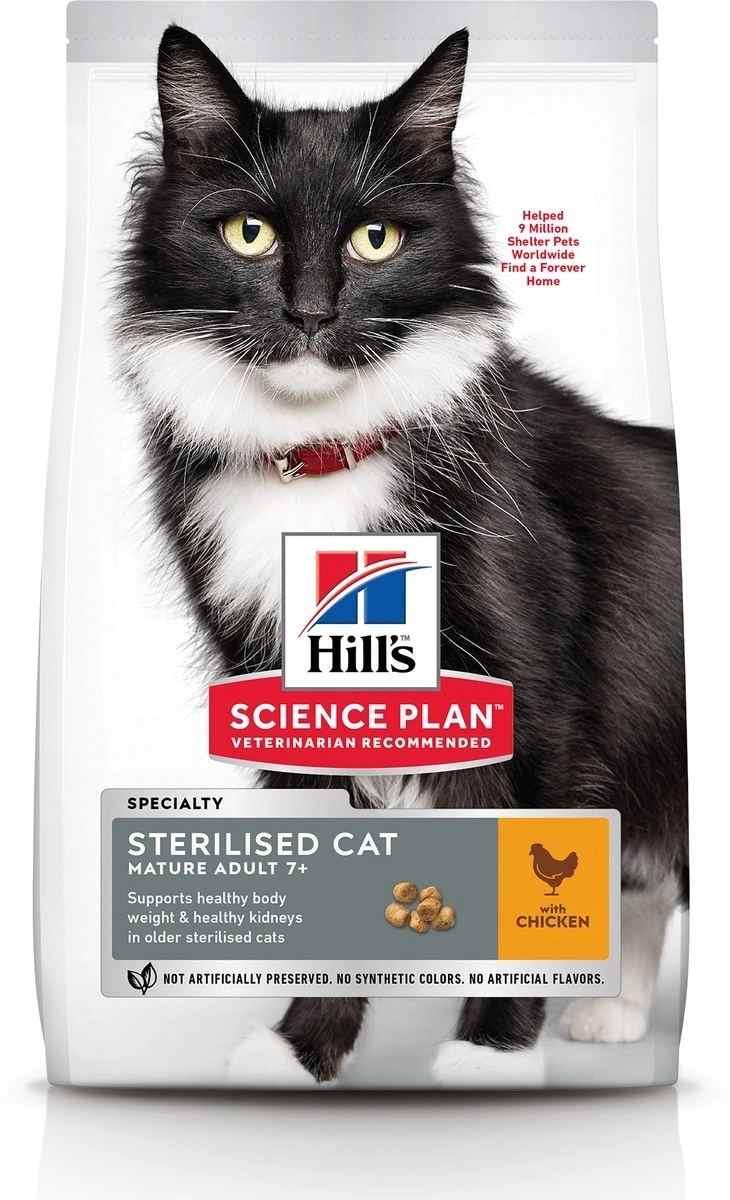 Hills Science Plan сухой корм для стерилизованных кошек старше 7 лет с курицей (300 г)
Hills Science Plan сухой корм для стерилизованных кошек старше 7 лет с курицей (300 г)