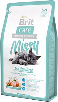 Brit Care Missy сухой корм для взрослых стерилизованных кошек всех пород, цыпленок (400 г)
Brit Care Missy сухой корм для взрослых стерилизованных кошек всех пород, цыпленок (400 г)