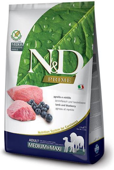 Farmina N&D Prime корм для взрослых собак средних и крупных пород, беззерновой, ягненок и черника (12 кг)
Farmina N&D Prime корм для взрослых собак средних и крупных пород, беззерновой, ягненок и черника (12 кг)