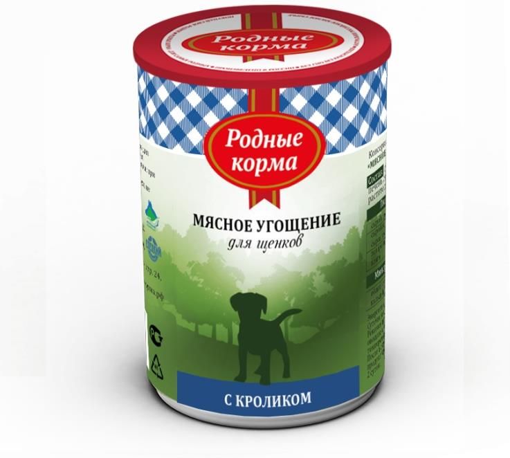 Родные Корма влажный корм для щенков всех пород, мясное угощение с кроликом (340 г)
Родные Корма влажный корм для щенков всех пород, мясное угощение с кроликом (340 г)