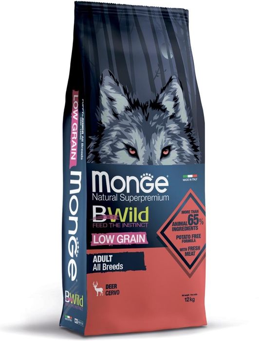Monge Dog BWild Low Grain сухой корм для взрослых собак всех пород, низкозерновой, мясо оленя (2,5 кг)
Monge Dog BWild Low Grain сухой корм для взрослых собак всех пород, низкозерновой, мясо оленя (2,5 кг)