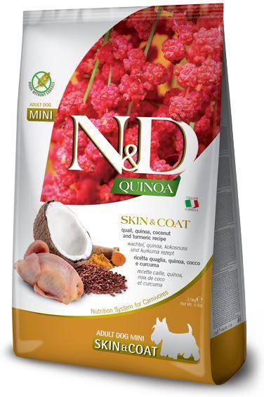 Farmina N&D Quinoa корм для собак мелких пород, беззерновой, здоровье кожи и шерсти, перепел с киноа (2,5 кг)
Farmina N&D Quinoa корм для собак мелких пород, беззерновой, здоровье кожи и шерсти, перепел с киноа (2,5 кг)