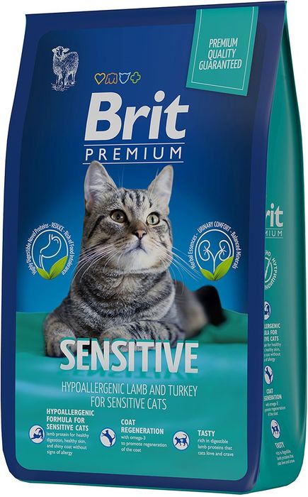 Brit Premium сухой корм для взрослых кошек с чувствительным пищеварением, с ягненком и индейкой (800 г)
Brit Premium сухой корм для взрослых кошек с чувствительным пищеварением, с ягненком и индейкой (800 г)