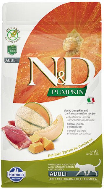 Farmina N&D Pumpkin сухой корм для кошек, беззерновой, утка, тыква и мускусная дыня (300 г)
Farmina N&D Pumpkin сухой корм для кошек, беззерновой, утка, тыква и мускусная дыня (300 г)