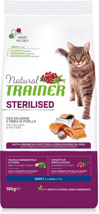 Trainer Natural корм для взрослых кастрированных кошек всех пород, лосось (10 кг)
Trainer Natural корм для взрослых кастрированных кошек всех пород, лосось (10 кг)