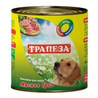 Трапеза влажный корм для собак мясное трио