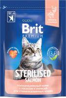Brit Premium корм для взрослых стерилизованных кошек, с лососем и курицей