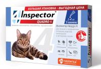 Inspector Quadro капли для кошек 1-4 кг, от внешних и внутренних паразитов
