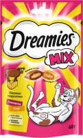 Dreamies Mix лакомство для кошек подушечки с говядина и сыр