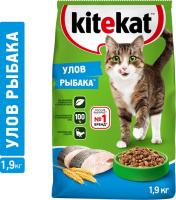 Kitekat корм для взрослых кошек, улов рыбака