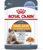 Royal Canin Hair&Skin влажный корм для кошек, идеальная кожа и шерсть, в желе  