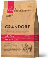 Grandorf корм для собак средних и крупных пород, ягненок с индейкой