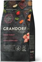 Grandorf Fresh корм для стерилизованных кошек, беззерновой, с живыми пробиотиками, свежее мясо индейки с бататом
