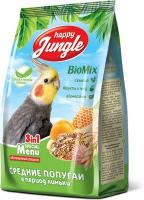 Happy Jungle корм для средних попугаев, при линьке