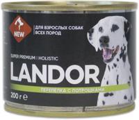 Landor влажный корм для собак, перепелка с потрошками