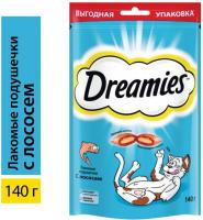 Dreamies лакомство для кошек, подушечки с лососем