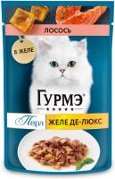 Влажный корм Гурмэ Желе Де-Люкс для кошек, с лососем в роскошном желе