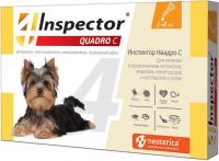 Inspector Quadro C капли для собак весом 1-4 кг от внешних и внутренних паразитов