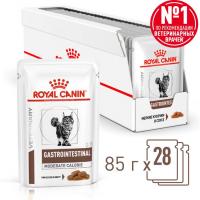 Royal Canin Gastrointestinal Moderate Calorie влажный корм для кошек, склонных к набору веса, при расстройствах пищеварения, мелкие кусочки в соусе