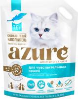 Azure впитывающий силикагелевый наполнитель для чувствительных кошек, гигиенический, без запаха
