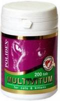 Polidex Поливитамины для кошек "Multivitum Plus" 200т