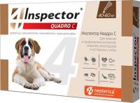 Inspector Quadro C капли для собак весом 40-60 кг от внешних и внутренних паразитов