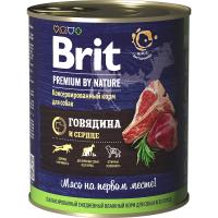 Brit Premium влажный корм для собак с говядиной и сердцем