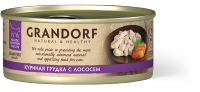 Grandorf консервы для кошек куриная грудка с лососем