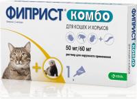 Фиприст Комбо капли для кошек и хорьков, от клещей и усиленным действием от блох
