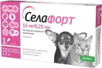Селафорт капли для котят и щенков от блох и клещей, 15 мг