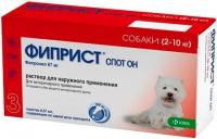 KRKA Фиприст спот он капли для собак 2-10 кг от блох и клещей