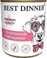 Best Dinner Меню №4 влажный корм для собак, с телятиной и овощами