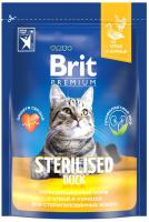 Brit Premium корм для взрослых стерилизованных кошек, с уткой и курицей