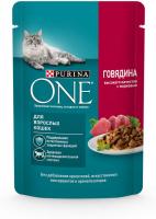 Влажный корм Purina ONE® для взрослых кошек, с говядиной и морковью