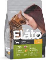 Elato Holistic корм для взрослых кошек, для выведения шерсти, с курицей и уткой