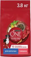 Сухой корм Purina ONE® для взрослых собак средних и крупных пород, с высоким содержанием говядины и с рисом