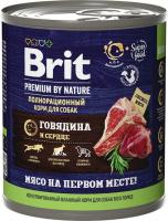 Brit Premium by Nature влажный корм для собак всех пород, с говядиной и сердцем