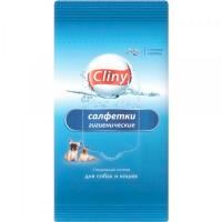 Cliny салфетки влажные гигиенические для кошек и собак