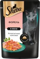 Sheba влажный корм для кошек, ломтики в желе с форелью