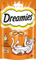 Dreamies лакомство для кошек подушечки с курицей