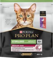 Сухой корм Pro Plan® Sterilised Savoury Duo с двойным вкусом для взрослых стерилизованных привередливых кошек, с уткой и с печенью