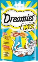 Dreamies Mix лакомство для кошек подушечки с лососем и сыром