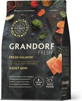 Grandorf Fresh корм для собак мелких пород, беззерновой, с живыми пробиотиками, свежее филе лосося с бататом