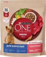 Сухой корм Purina ONE® для взрослых собак мелких и карликовых пород, с высоким содержанием говядины и с рисом