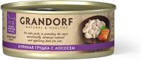 Grandorf влажный корм для взрослых кошек всех пород, куриная грудка с лососем