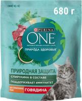 Сухой корм Purina ONE® Природа Здоровья® для стерилизованных кошек и кастрированных котов, с высоким содержанием говядины