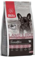 Blitz Puppy Dog Lamb&Rice Sensitive корм для щенков с чувствительным пищеварением, ягненок и рис